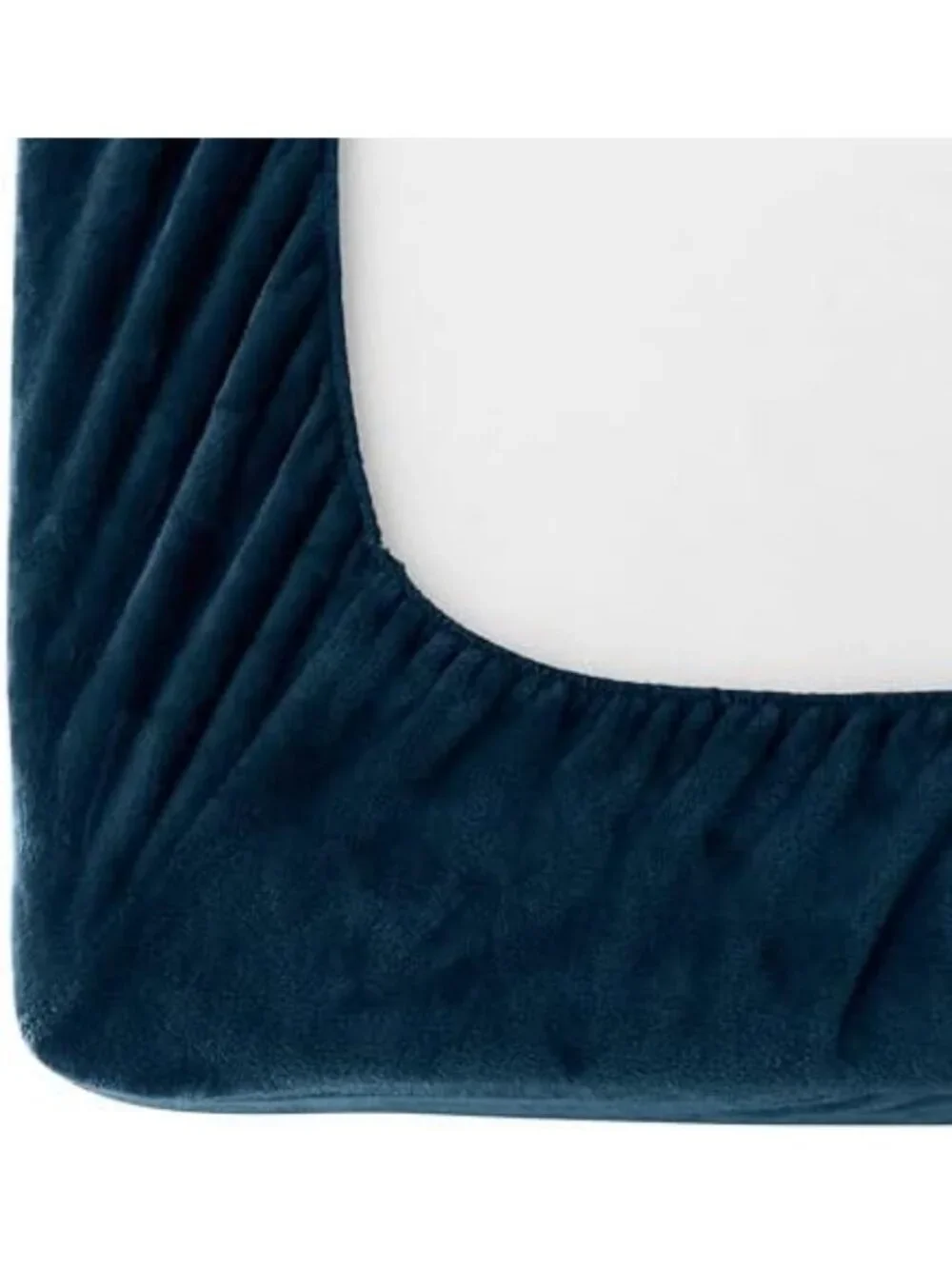 Cozy Velvet Plush Flannel Sheet Set - 4-Piece Deep Pocket Twin XL, Navy - Soft
